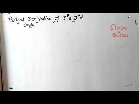 Partial Derivative of 1st and 2nd order II Numericals  II Applied Mathematics Video