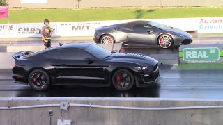 GT500 Mustang vs Lamborghini Huracan, ZL1 Camaro and Dodge Charger