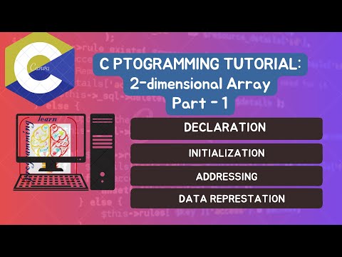 Lecture C Programming 2 D Array Declaration Initialization