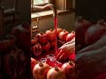 Would you wash your hands in this Pomegranate Sink?  #pomegranate #sink #asmr   #satisfyingasmr