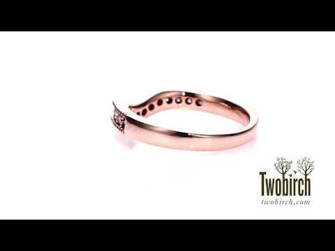 0.24 Ct. Vintage Contour Band with Milgrained Edges - TwoBirch - TB-CR-0052-RG-E