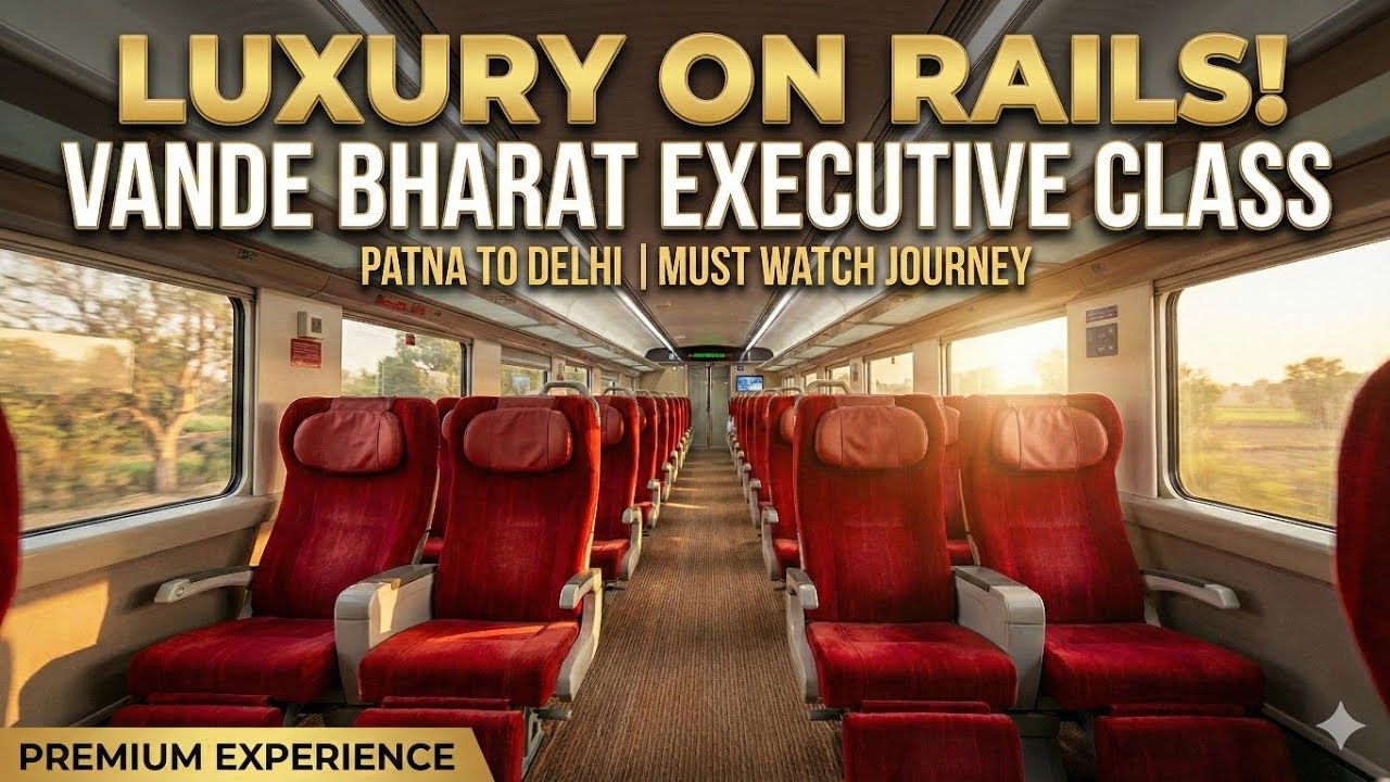 Luxury Train Travel in India 🇮🇳 | Patna to Delhi Vande Bharat Executive Class Experience