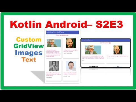 Kotlin Android S2E3 : Custom GridView with Images and Text