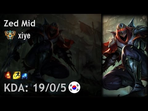 Zed Mid vs Jayce - xiye - KR Challenger Patch 7.5
