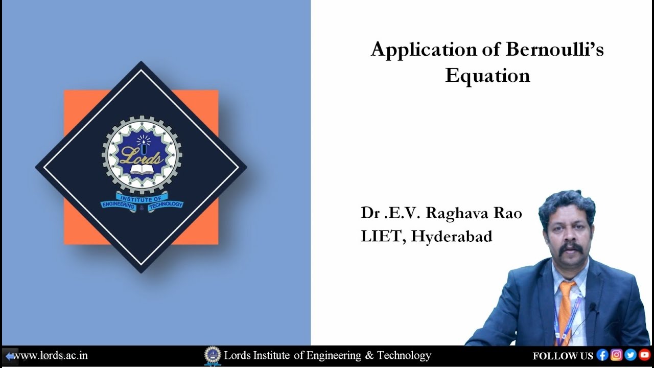 Applications of Bernoulli's Equation