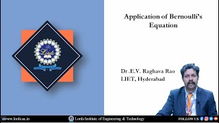 Applications of Bernoulli's Equation