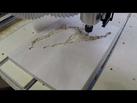 Onefinity CNC Router - Cutting Bathymetric Lake Depth Map - 10x speed