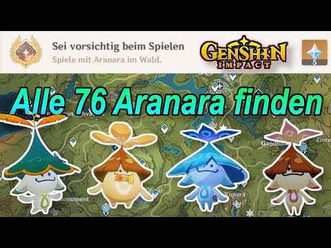 Genshin Impact - Alle 76 Aranara in Sumeru finden, Errungenschaft Sei vorsichtig beim Spielen🔥
