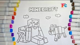 Minecraft Colouring Pages / Minecraft cool / @FantasycolouringTV
