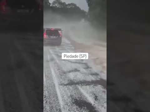 Choveu muito granizo em Piedade, interior de São Paulo #shorts