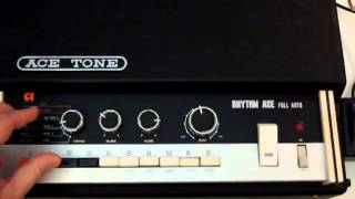 Video thumbnail for 1973 ACE TONE Rhythm Ace FR-3 Drum Machine by keyboard resource