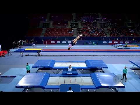 SONGHURST Isabelle (GBR) W - 2022 Trampoline Worlds, Sofia (BUL) - Q Trampoline Exercise 1
