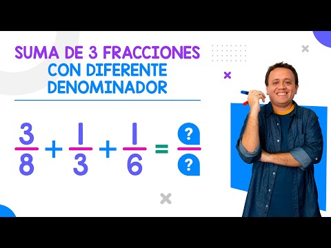 SUMA DE 3 FRACCIONES con diferente denominador
