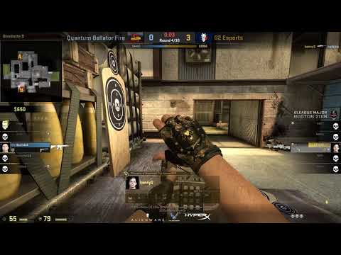 G2 kennyS 1v4 CLUTCH vs Quantum Cache @ ELEAGUE MAJOR BOSTON 2018