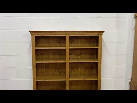 Large New Pine Bookcase With Adjustable Shelves (F2603C) - Pinefinders Old Pine Furniture Warehouse