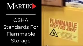 OSHA Standards For Flammable Storage | martinsupply.com