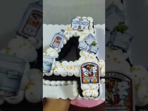 🎉 GIN-THEMED NUMBER CAKE! 🍸🍰 | by DHINE BITESWEET 🎂✨#dhinebitesweet #gincake #customcakes