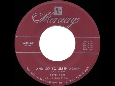 1951 HITS ARCHIVE: And So To Sleep Again - Patti Page (hit single version)