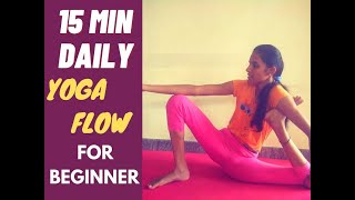 15 mins Daily Yoga Flow | Yoga for Beginner | Full Body Yoga Flow | Ha