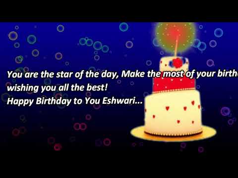 Happy Birthday Wishes Eshwari - Birthday Messages