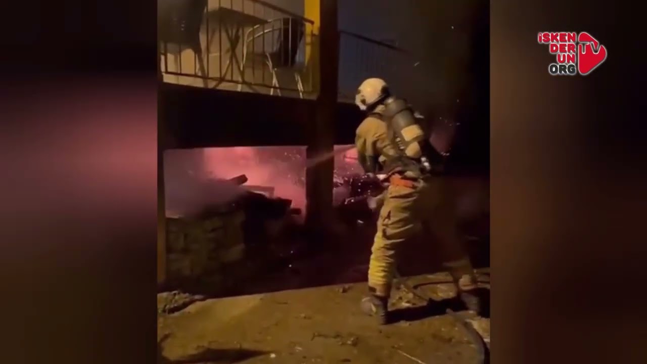 İskenderun’da Bodrum Katında Yangın!