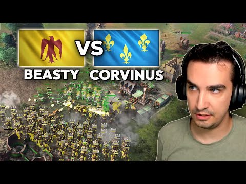Beasty vs Corvinus Pro 1v1 on Kawassan in AOE4...