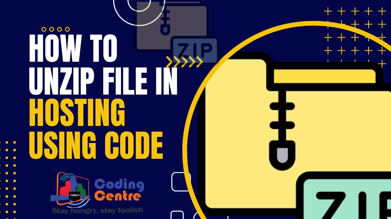 How to unzip file in hosting using code