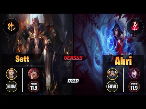 MagiFelix SETT (Mid) [Conqueror] VS AHRI - Challenger EUW Patch 11.9