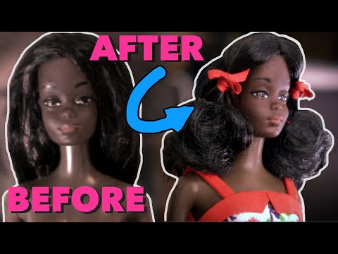Malibu Christie Makeover - How to Boil Perm Barbie Hair - Wash & Style