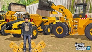 DAY IN LIFE OF A $15,000,000 GOLD MINER! (RUNNING THE MINE) | FS22