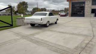 327-Powered 1966 Chevrolet Chevy II 400 Nova Sport Coupe 6-Speed Pulling In