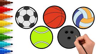 NOVO!! Aprenda a Desenhar Bolas Esportivas | Desenho Fácil | Chiki Art Brasil