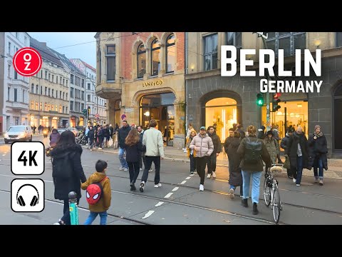 Berlin, Germany - Evening Walking Tour around Hackescher Markt in 4K 60fps 🇩🇪 Iphone 15 Pro 📹