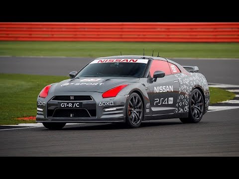 Remote-controlled Nissan GT-R driven at Silverstone