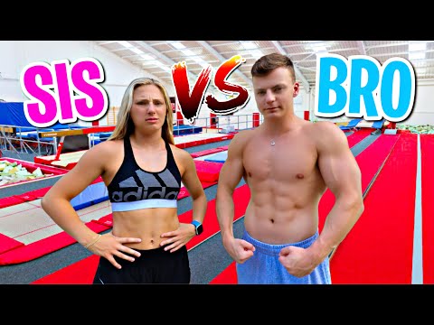 BRO vs SIS GYMNASTICS CHALLENGE!