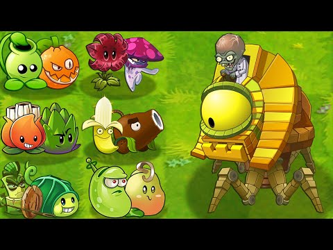 Plants Vs Zombies 2 Final Boss - Team RANDOM Plants Power-Up! vs PvZ2 All Bosses Fight