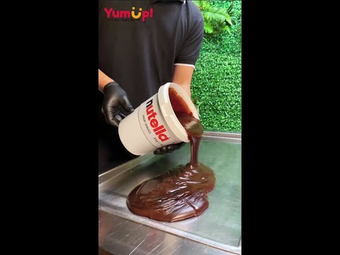 Chocolate🍫 ice Cream rolls🍨🍧 | How To Make an Ice Cream || Chinese Food #shorts  #iceCreamrolls #1