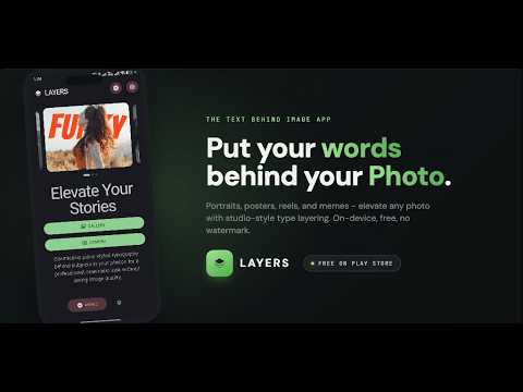 Text behind image
