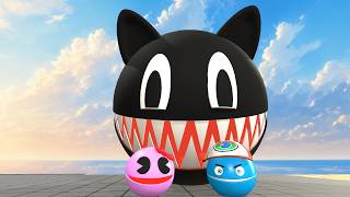 Download lagu BLUE PACMAN AND MS PACMAN VS CARTOON CAT AND HIS ROBOT mp3