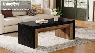 Tribesigns Color-Block Coffee Table: Sleek Style + Smart Function anuncio