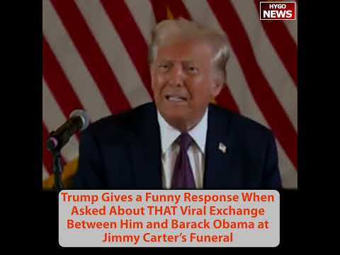 Trump's Funny Response on Viral Exchange with Obama at Carter Funeral: 'I Didn't Realize How Friendly It Looked'