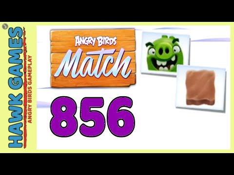 Angry Birds Match ⭐ Level 856 Hard - Walkthrough, No Boosters