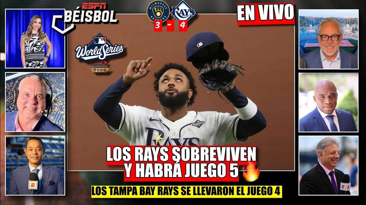 RAYS DEJARON en el TERRENO a BREWERS Y SIGUEN VIVOS EN LA SERIE MUNDIAL | ESPN Beisbol