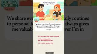 Speaking Practice: Who are you closest to in your family? #fy #speaking #vocabulary