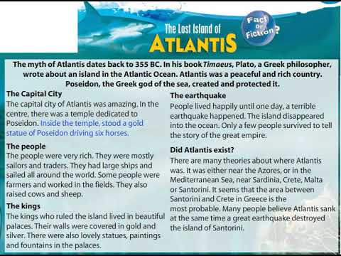 The Lost Island of Atlantis (Text) Excel 5 Module 5