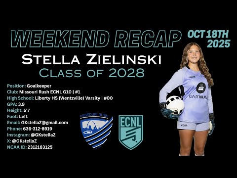 ECNL GK Highlights | Class of 2028 | Stella Zielinski | October 18 2025