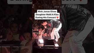 #NickJonas gave his little Lovebug Malti Marie a kiss on the head during his concert ❤️⁠