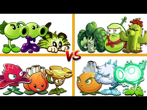 PVZ 2 - 4 RANDOM Team Plants vs Team Zombies! - Which Team Plant 's Best?