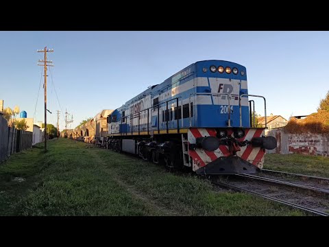 La burrita 2001 a cargo del tren N°207 pasando por Azul a los Bocinazos y campanazos 