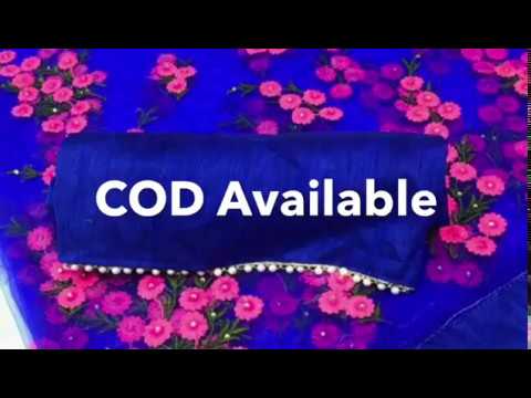 Anvitha Embroidered Partywear Net Sarees | RV Collections